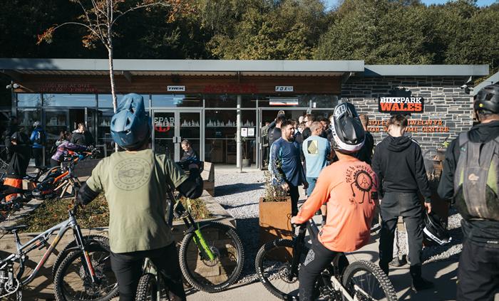 The visitor centre at BikePark Wales